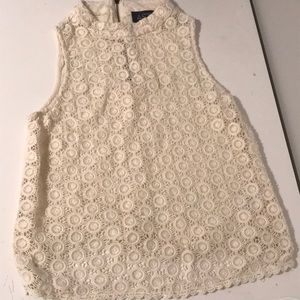 Astr creme lace cover shirt